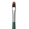 Silver Brush Ruby Satin Synthetic Brush - Filbert Comb, Size 1/4", Short Handle